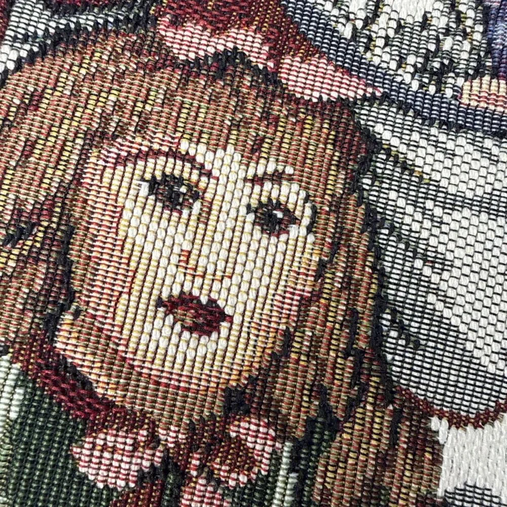 VTG Dakotah Victorian Tapestry Doll Bolster Bed Throw Pillow Cottage Core 16x16”